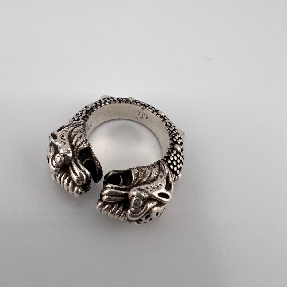 Gucci Tiger Head Cuff Ring in Sterling Silver